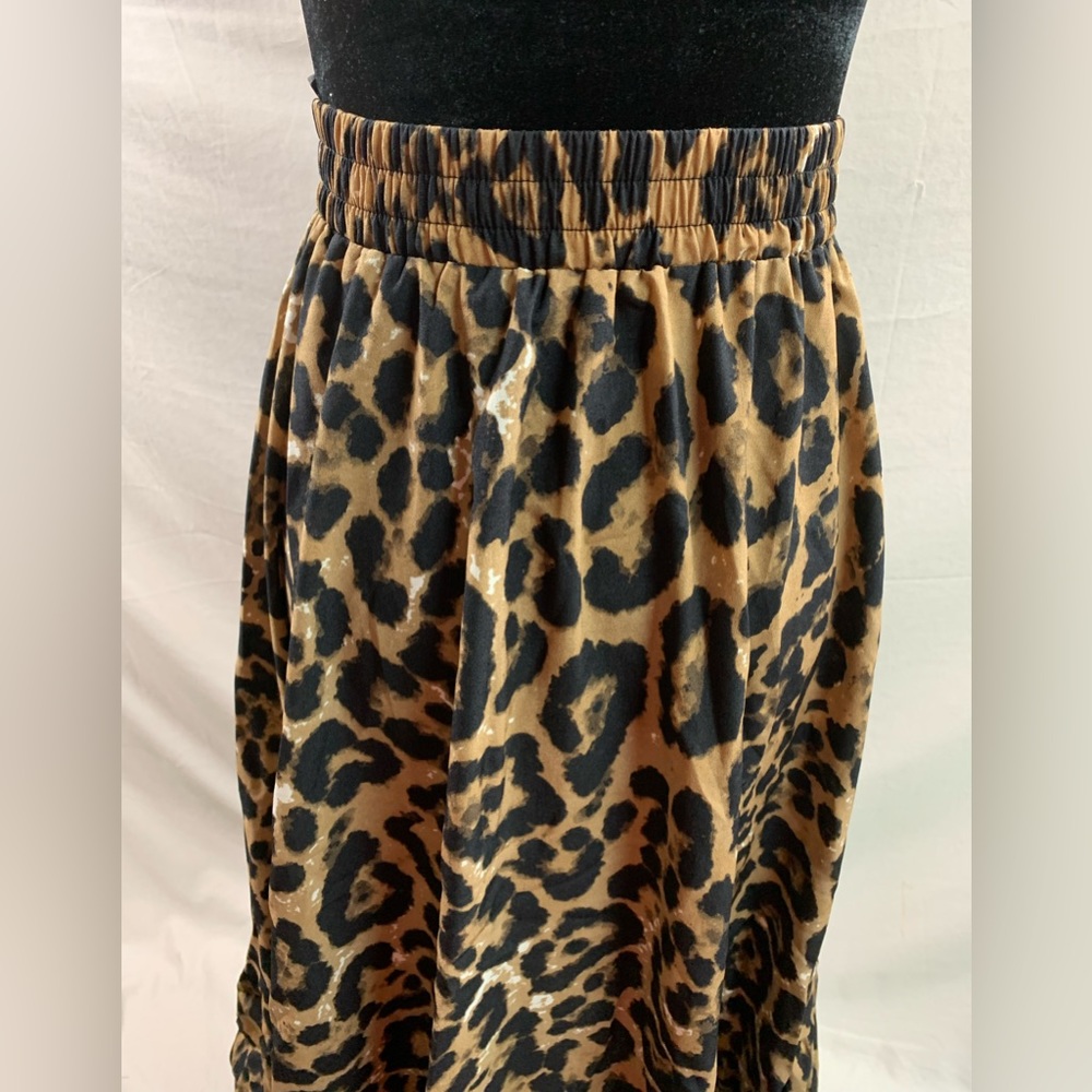 Leopard Print Ruffle Hem Skirt - Picture 9 of 9